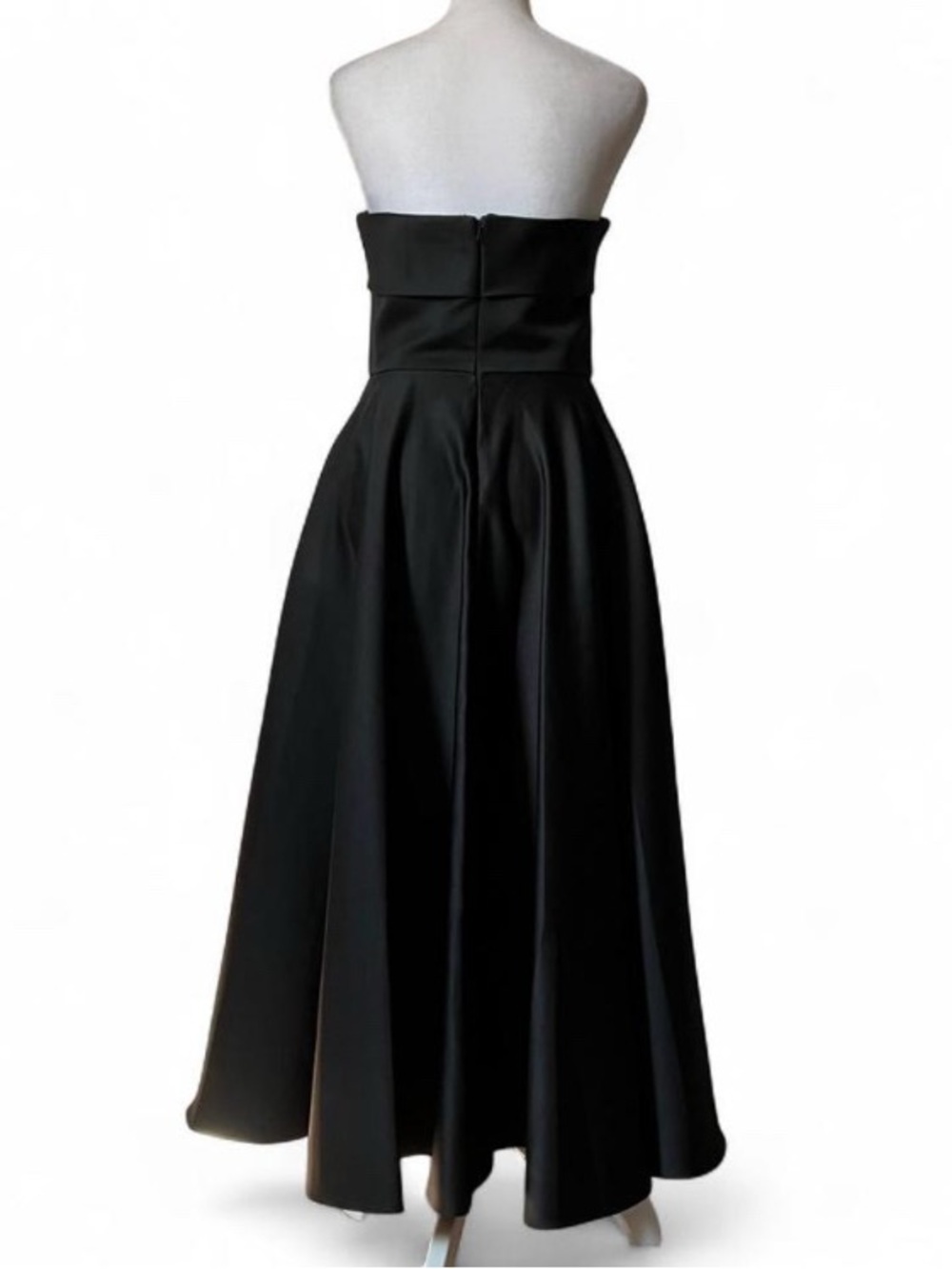 Jay Godfrey Black Pettigrew Strapless A-line Midi Dress size 4 - Picture 5 of 13